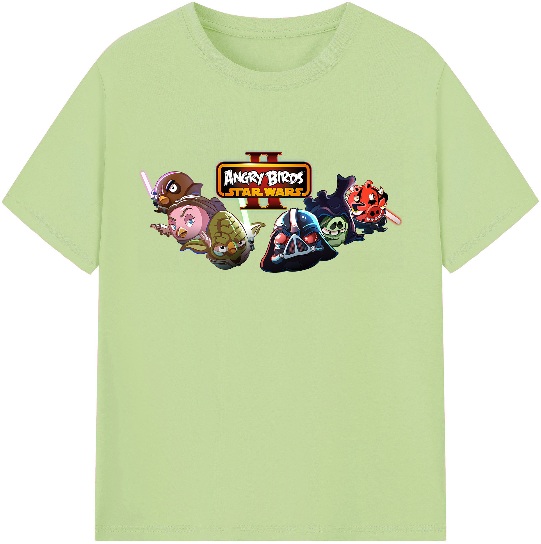 （画像用） Angry Birds アングリーバード 綿100％半袖Tシャツ（フロントプリント）